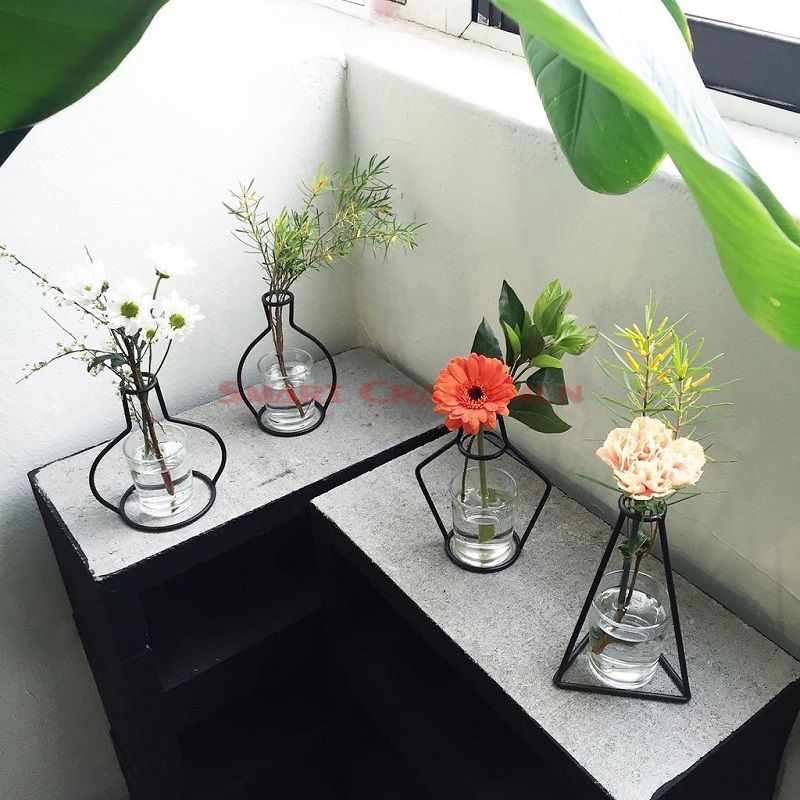 Iron Metal Plant Stand Flower Vase Holder